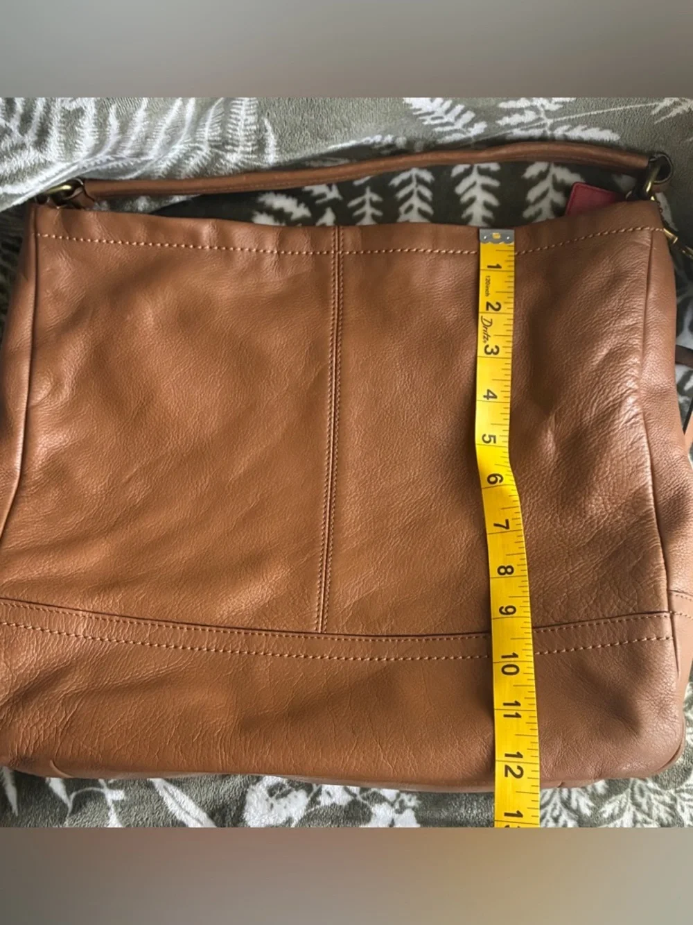 Coach Pebbled Leather Shoulder Bag in Cognac